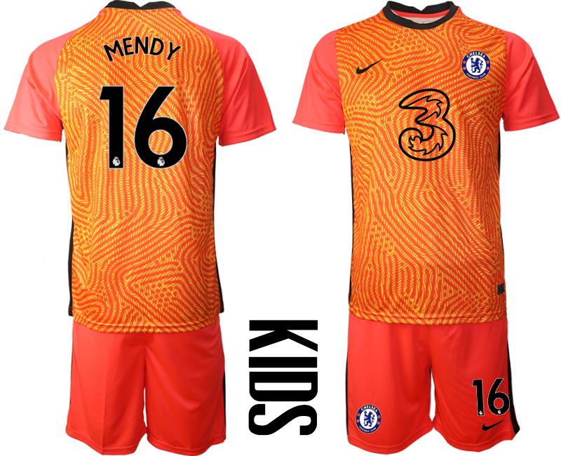 2021 Chelsea red goalkeeper Youth #16 soccer jerseys